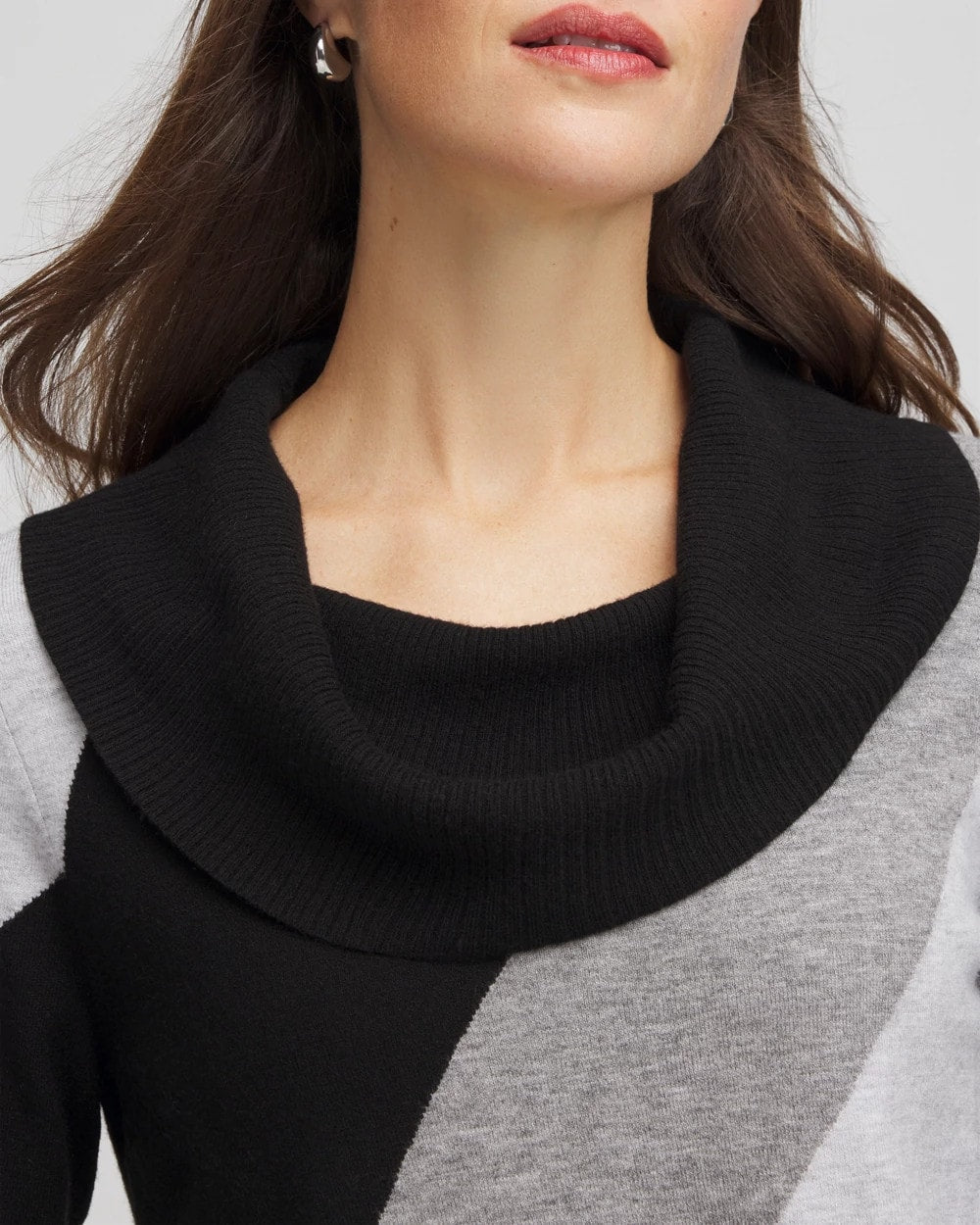 Zenergy® Luxe Intarsia Cowlneck Top