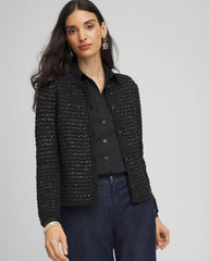 Chico's Women | Shine Cropped Cardigan BLACK