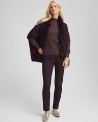 Chico's Women | Metallic Ribbed Pullover NIGHT BLOOM