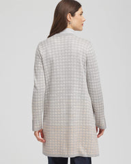 Chico's Women | Metallic Herringbone Cardigan GRAY