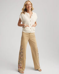 Chico's Women | Button-Up Sweater Vest GOLD