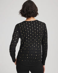 Chico's Women | Ella Embellished Pullover Sweater BLACK