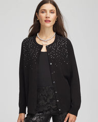 Chico's Women | Ombré Rhinestone Cardigan BLACK