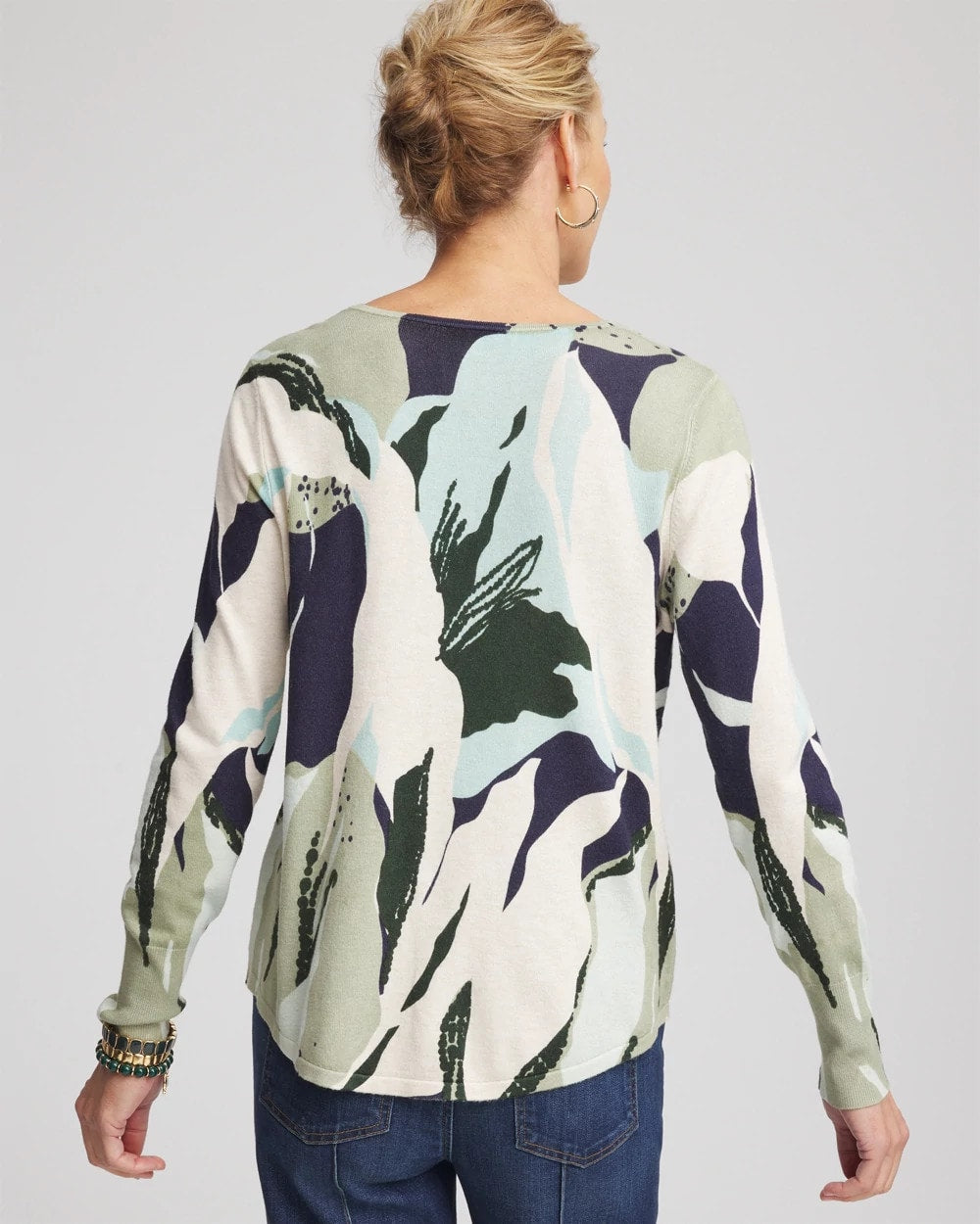 Chico's Women | Ella La Fleur Pullover Sweater SAGE MEADOW