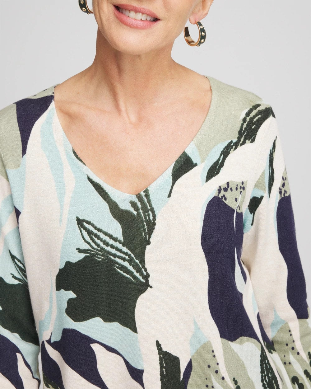 Chico's Women | Ella La Fleur Pullover Sweater SAGE MEADOW