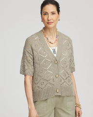 Chico's Women | Short Button-down Cardigan WASHED SAGE