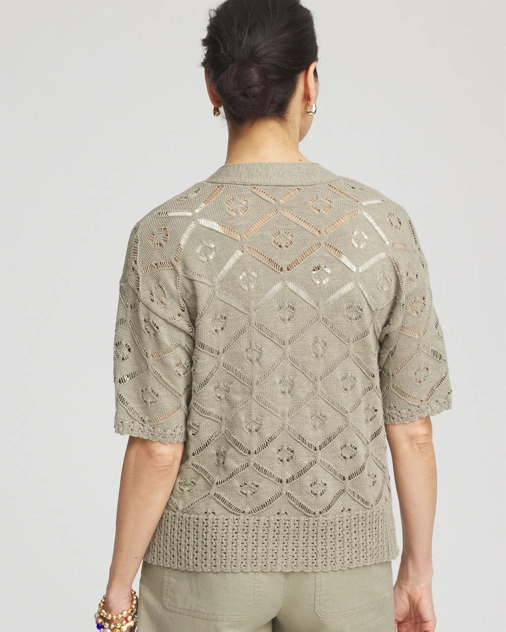 Chico's Women | Short Button-down Cardigan WASHED SAGE