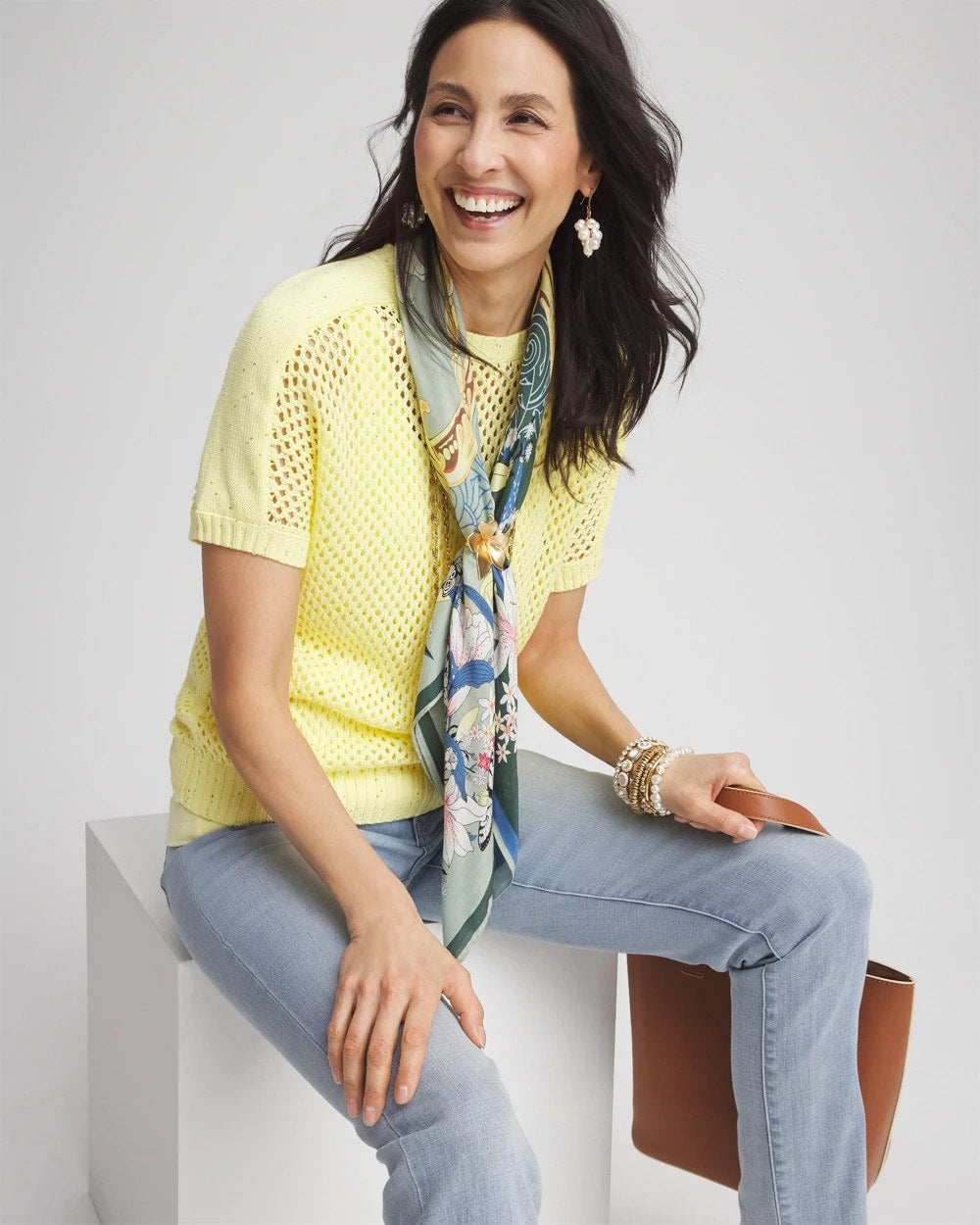 Chico's Women | Dolman Sleeved Sweater Tee BRIGHT YELLOW