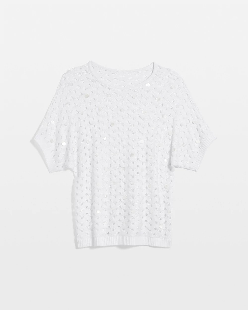 Chico's Women | Dolman Pointelle Sweater ALABASTER