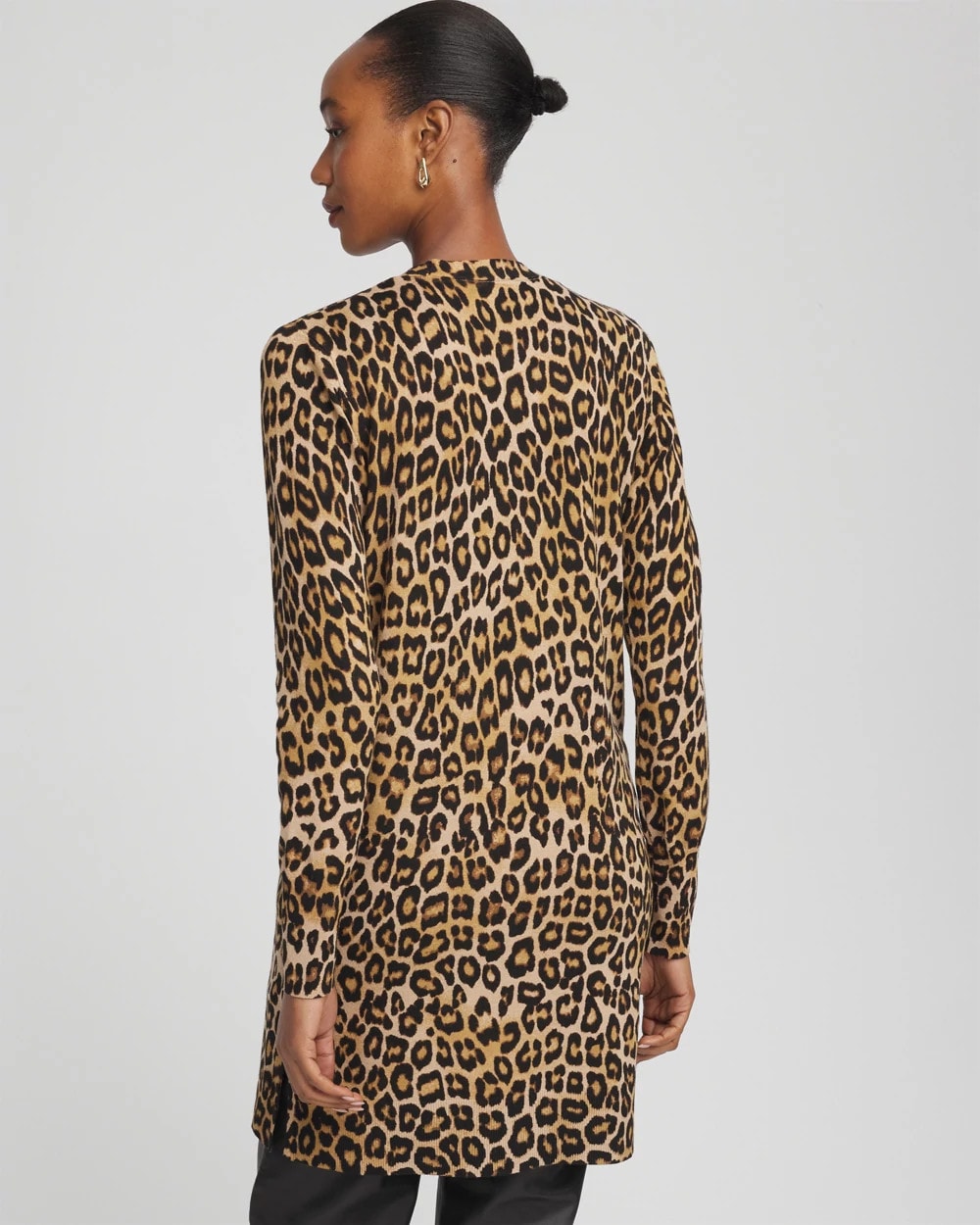 Chico's Women | Ella Animal-Print Cardigan Sweater SAND