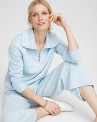 Zenergy® Beach Slub Half-Zip Pullover Top