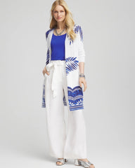 Chico's Women | Island Motif Pointelle Long Cardigan ALABASTER