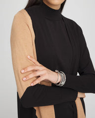 Chico's Women | Intarsia Colorblock Cardigan BLACK