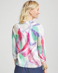 Chico's Women | Summer Romance Watercolor Cardigan ECRU
