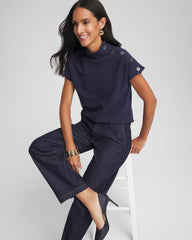 Chico's Women | Ottoman Cap Sleeve Tee PASSPORT BLUE