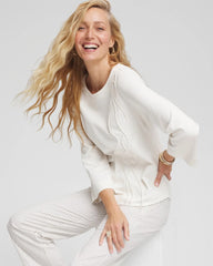 Chico's Women | Soutache Stitch Top ECRU