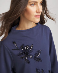Chico's Women | Embellished Structured Top INDIGO SKY