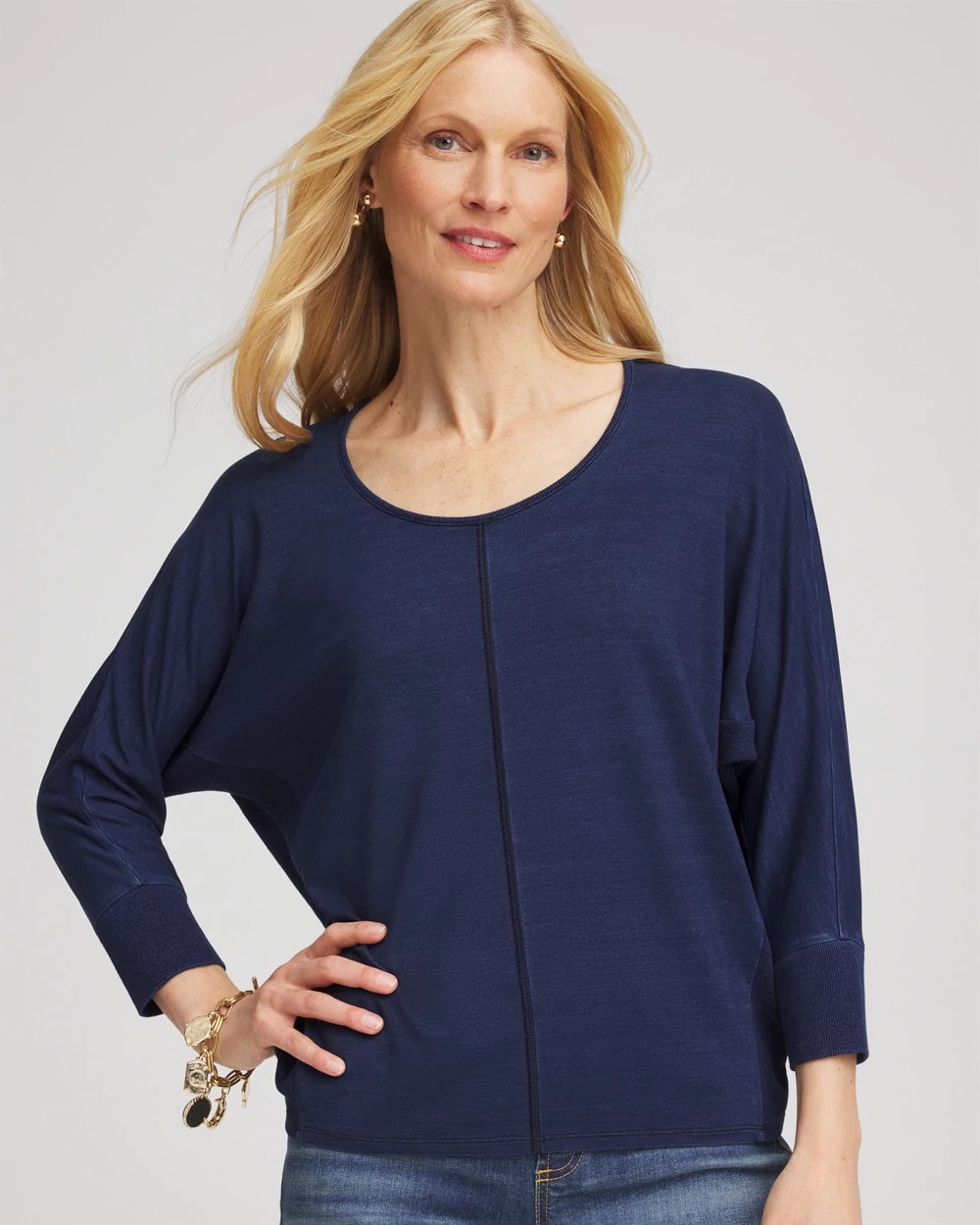Chico's Women | Dolman Denim Tee RIVIERA AUTHENTIC