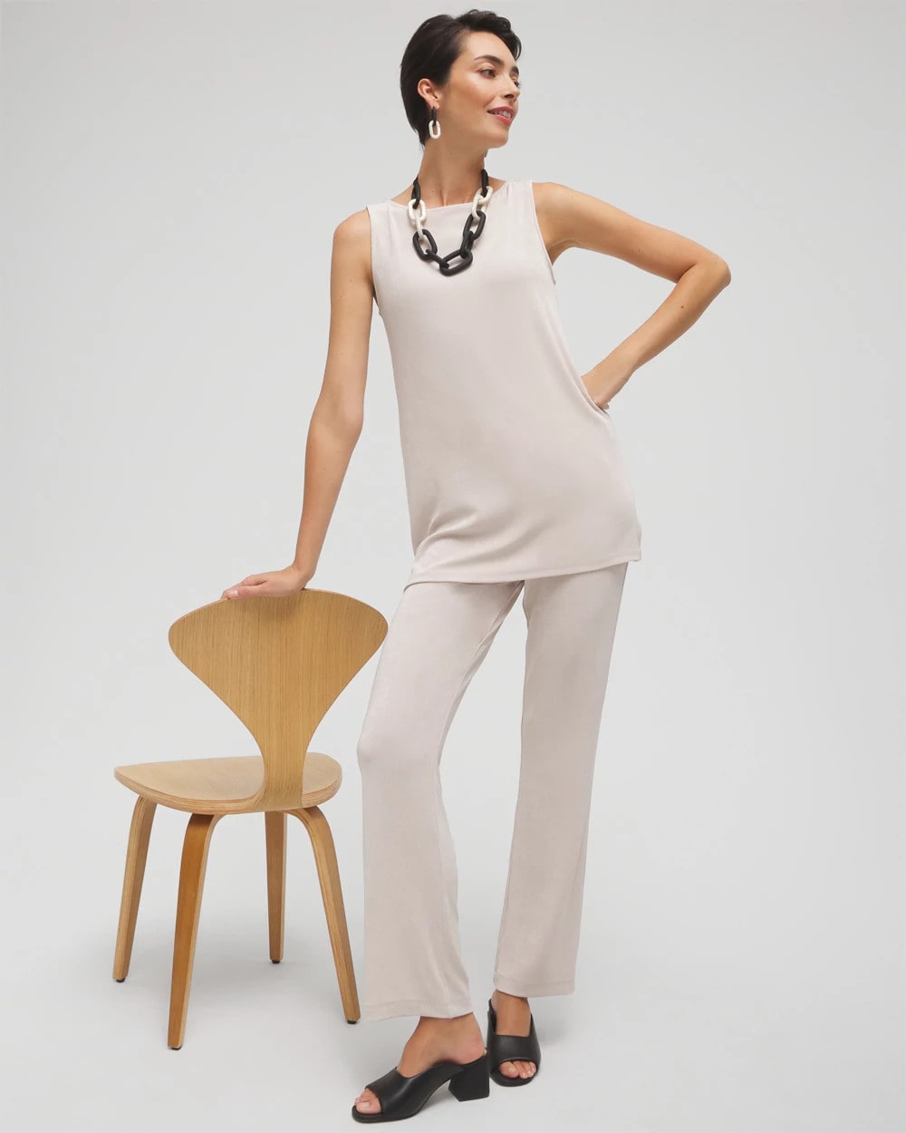 Chico's Women | Travelers™ Classic Side-Slit Tank SMOKEY TAUPE