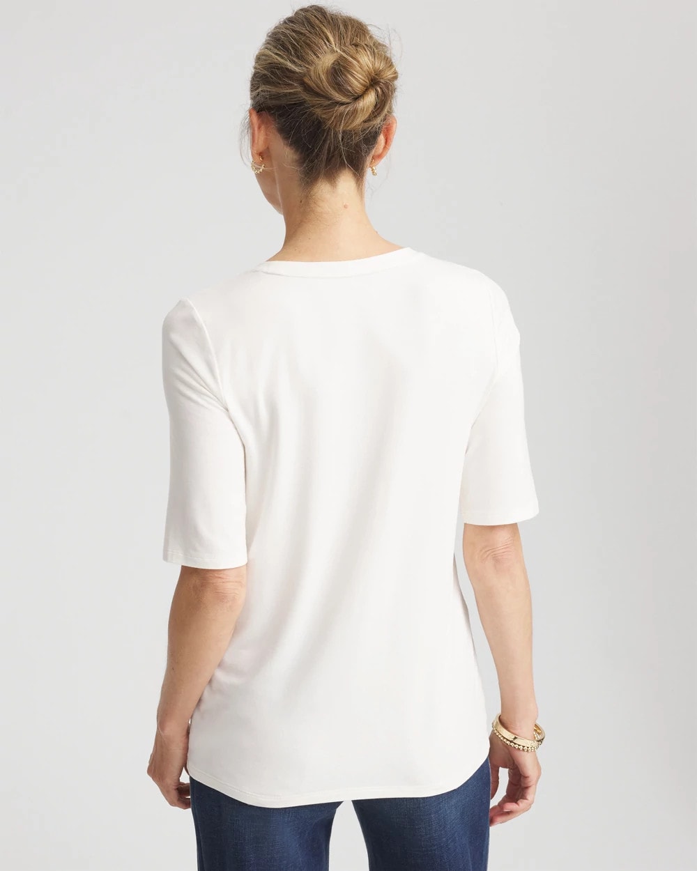 Chico's Women | Elbow Sleeve Tee ECRU