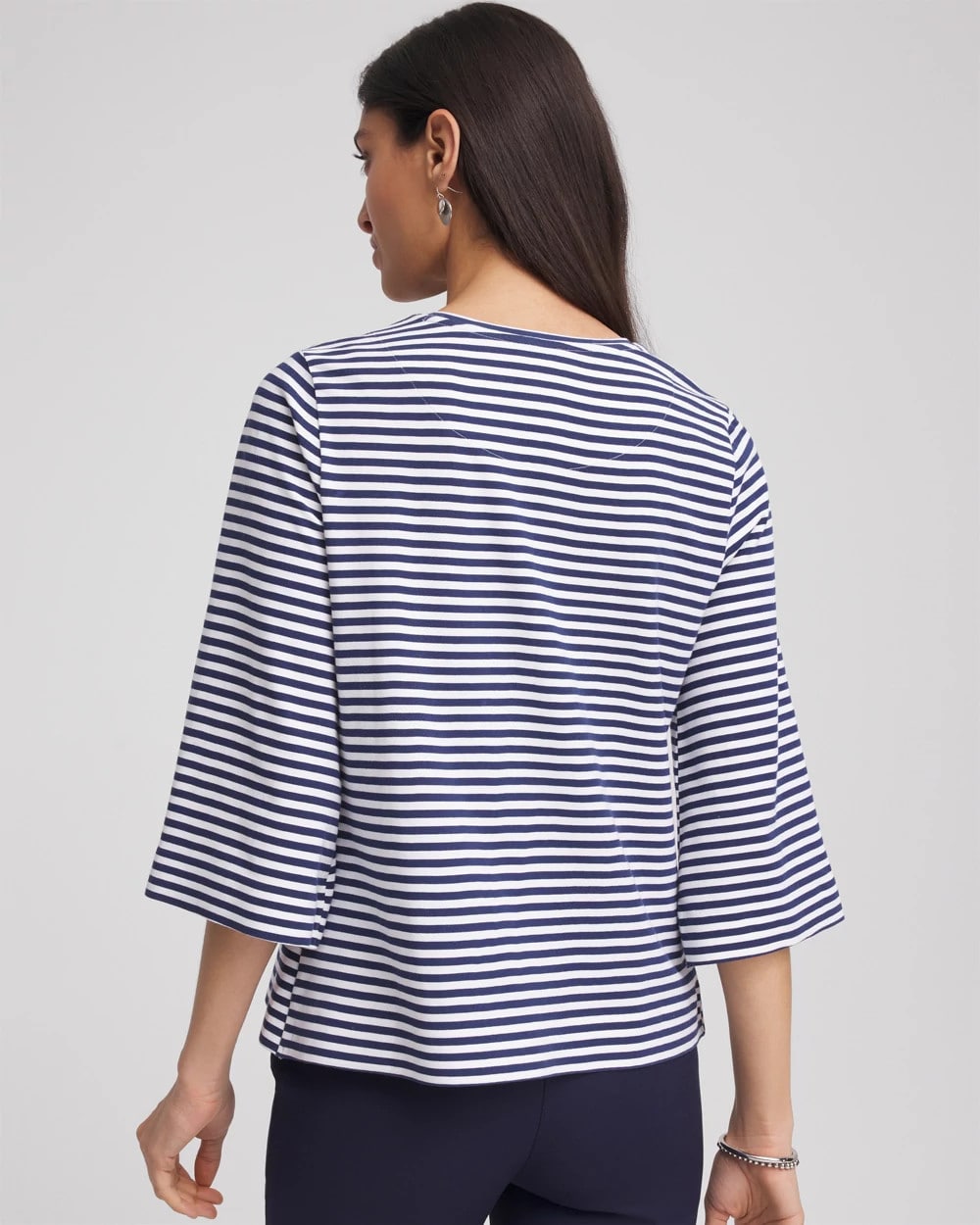 Chico's Women | Floral Embroidered Tee PASSPORT BLUE