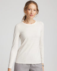 Chico's Women | Metallic Layering Tee ENGLISH CREAM