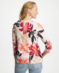 Chico's Women | Pima Cotton 3/4 Sleeve Tee FOLKLORIC RED