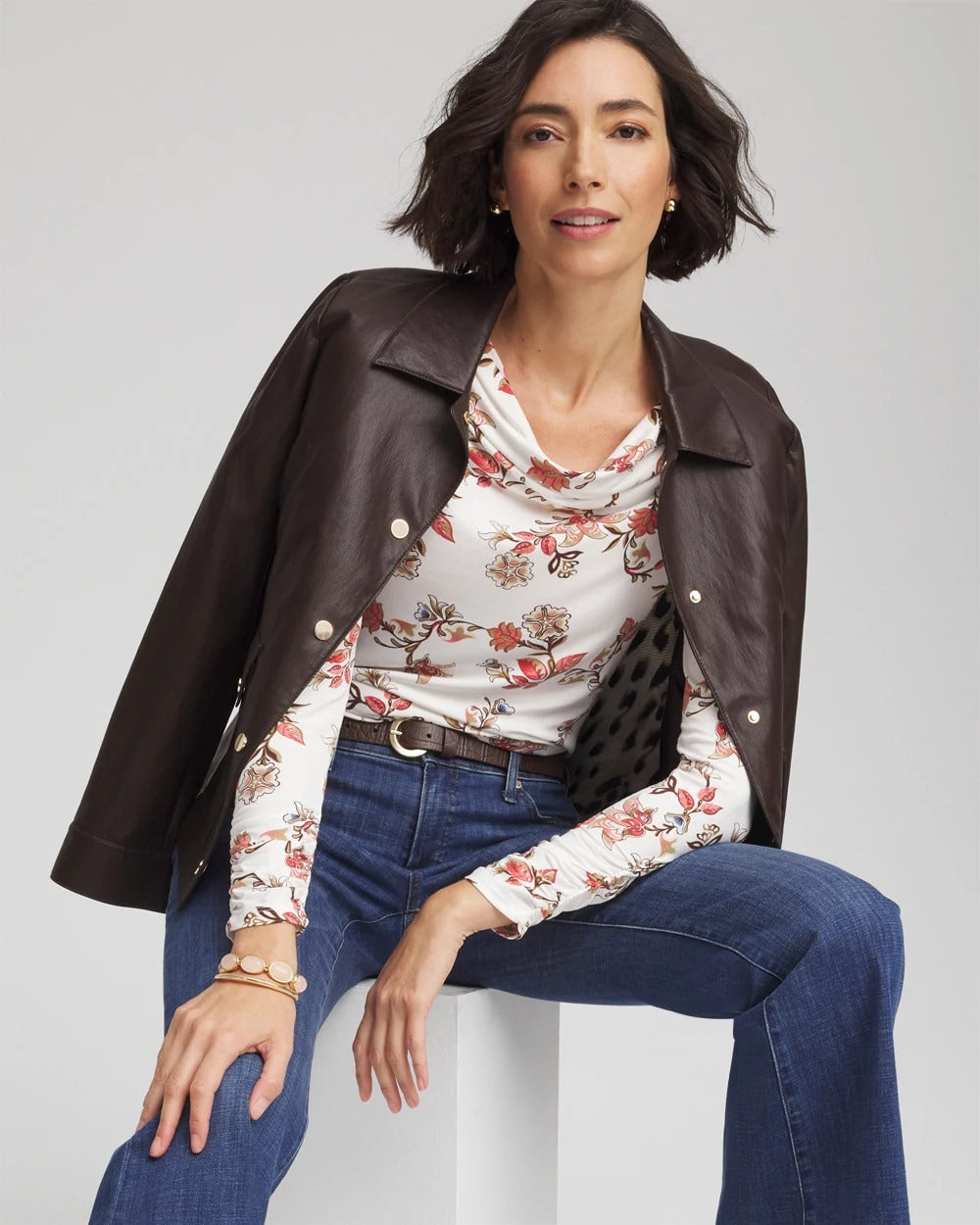 Touch of Cool™ Long-Sleeved Cowlneck Tee