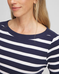 Chico's Women | Stretch Cotton Boatneck Tunic PASSPORT BLUE