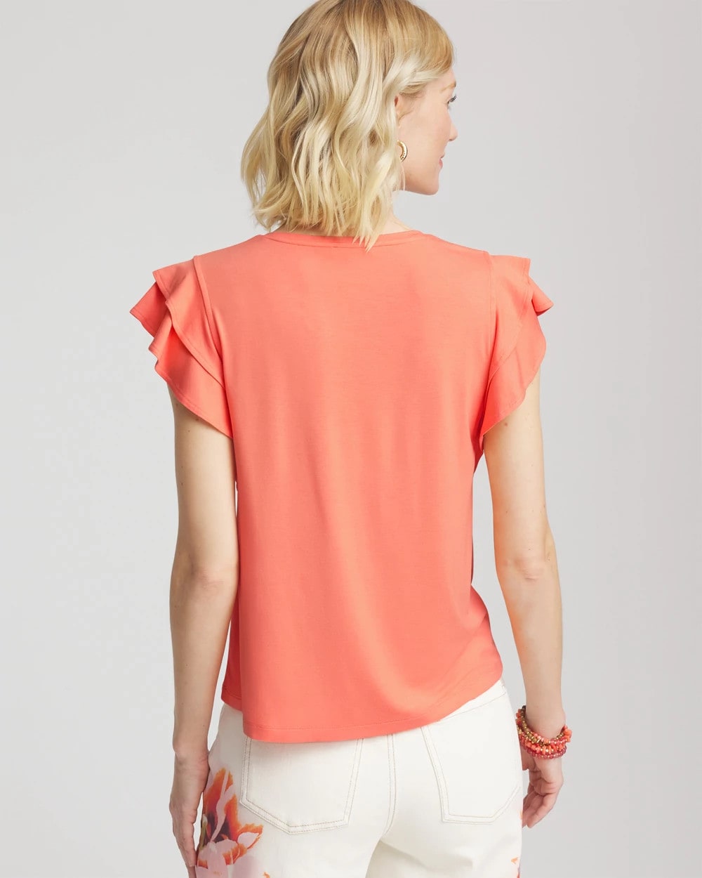 Touch of Cool™ Flutter Sleeve Tee