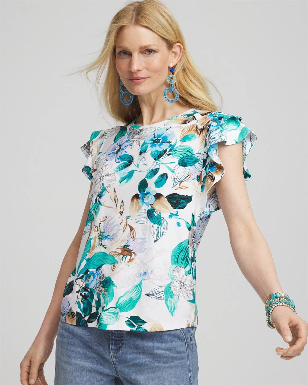 Touch of Cool™ Flutter Sleeve Tee