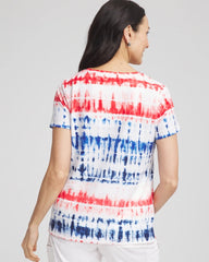 Zenergy® Americana Tie-dye V-Neck Tee