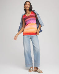 Chico's Women | Rio Sunset Sleeveless Tank RED GLOW