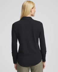 Chico's Women | Collared Henley Shirt BLACK