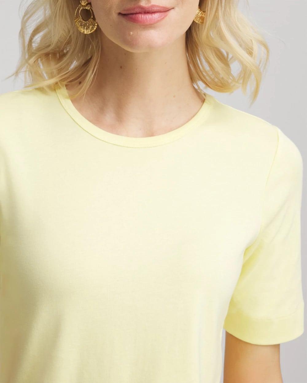 Chico's Women | Classic Fit Pima Cotton Tee BRIGHT YELLOW