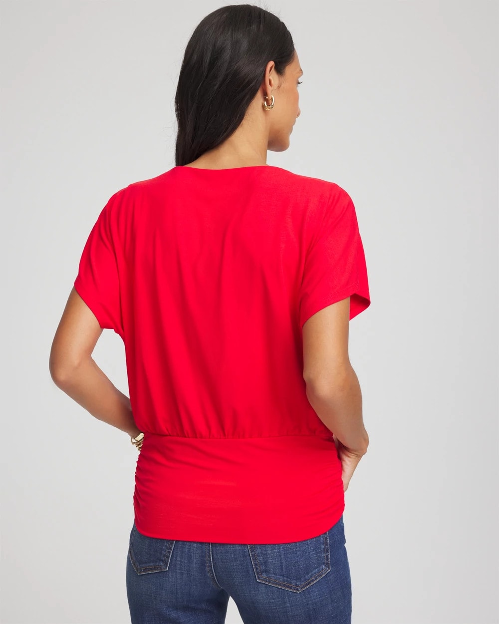 Touch of Cool™ Ruched Banded Hem Top