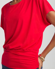 Touch of Cool™ Ruched Banded Hem Top