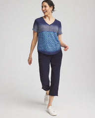 Zenergy® Graphic Ombre V-Neck Tee