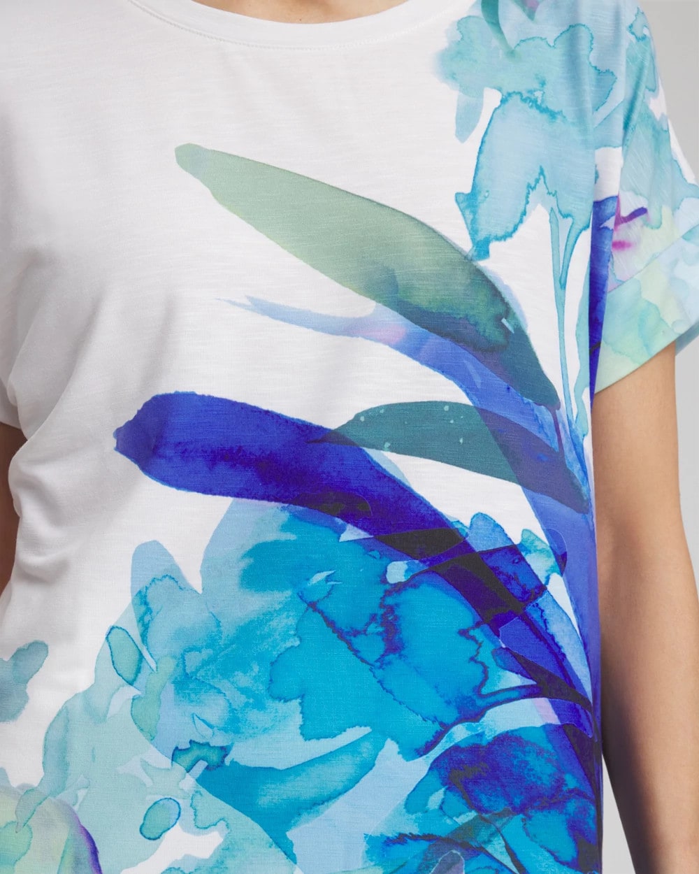 Zenergy® Floral Scoop Neck Tee