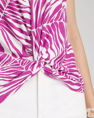 Chico's Women | Jungle Inverted Knot Front Tee AFRICAN VIOLET