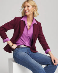 Chico's Women | No Iron™ Stretch-Sateen Shirt GOOSEBERRY