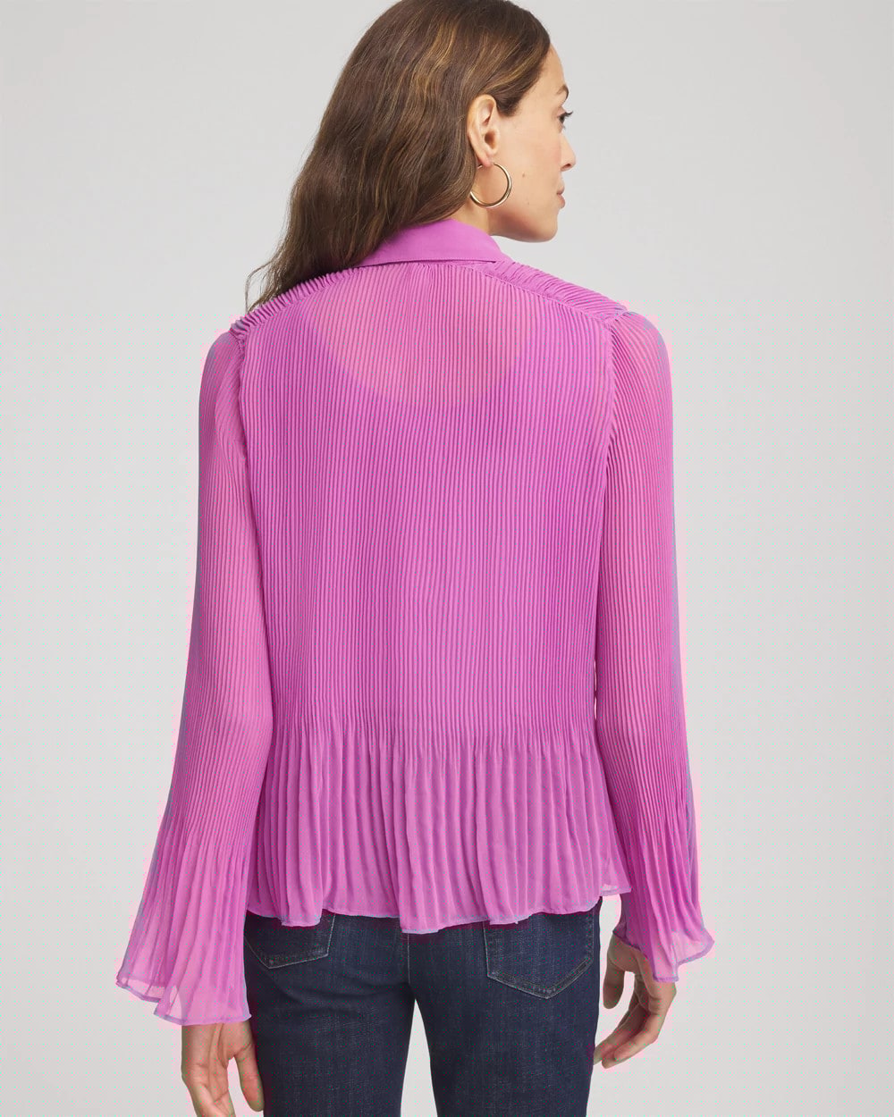 Chico's Women | Pleated Georgette Blouse GOOSEBERRY