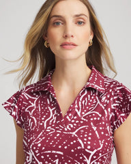 Chico's Women | Zenergy® UPF Printed Polo Top RUSSET RED