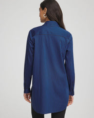 Chico's Women | No Iron™ Slimming Striped Tunic COBALT STONE