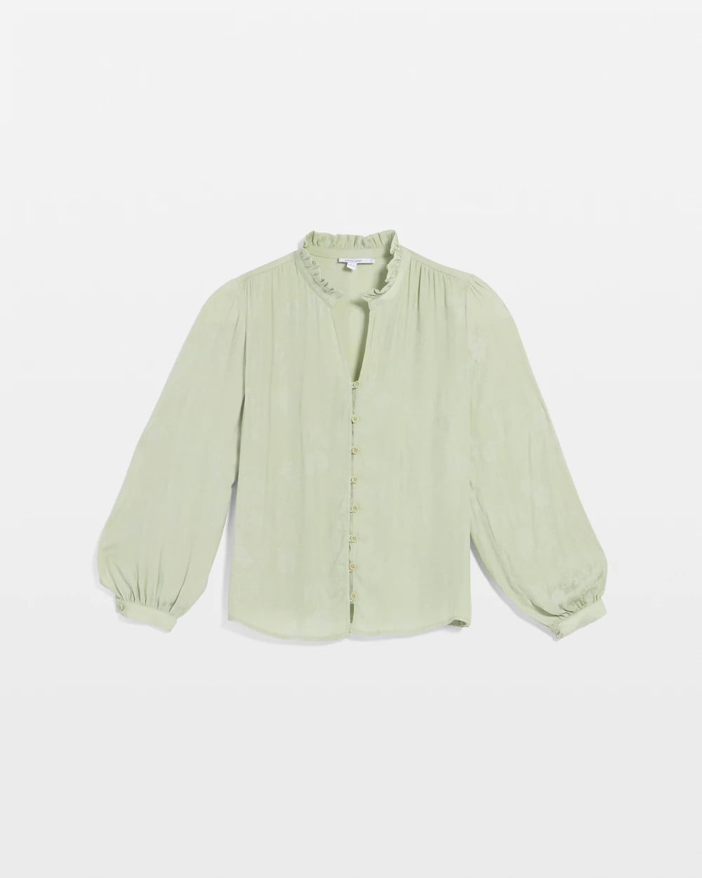 Chico's Women | Jacquard Georgette Peasant Blouse SAGE MEADOW
