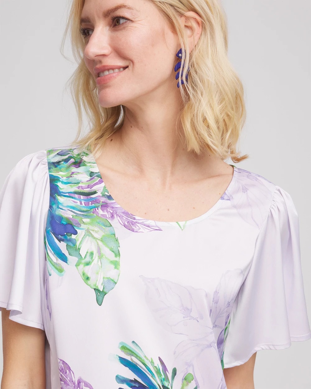 Chico's Women | Flutter Sleeve Satin Top VIOLET