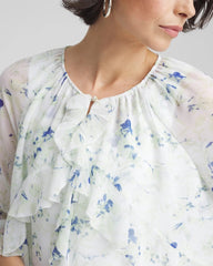Chico's Women | Georgette Sheer Ruffle Blouse BLUE PEARL