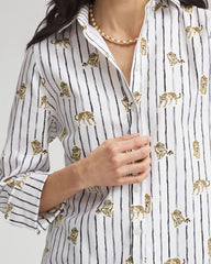 Chico's Women | No Iron™ Leopard Graphic Shirt OPTIC WHITE