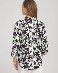 Chico's Women | No Iron™ Abstract Floral Shirt SALTED LIME