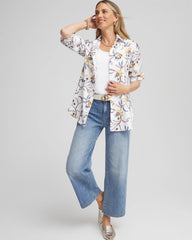 Chico's Women | No Iron™ Long-Sleeved Floral Shirt OPTIC WHITE